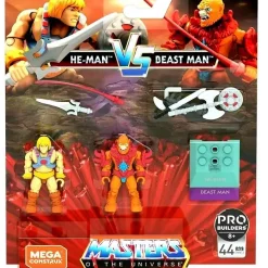 Coupon 🛒 Mega Construx Masters of the Universe Heroes He-Man vs. Beast Man Mini Figure 2-Pack 🔥