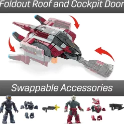 Top 10 🥰 Halo Banished Phantom Set [Includes Spartan Griffin, Jega Rdomnai, Brute Captain & Escherum (Hologram)] 😉 -Mega Bloks & Construx Store banishedphantom inset2