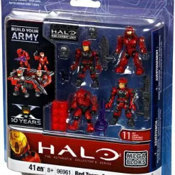 Cheap 🔥 Mega Bloks Halo The Authentic Collector's Series Red Team: Combat Unit Exclusive Set #96961 🧨