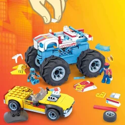 Top 10 👏 Mega Construx Monster Trucks Rodger Dodger & Hot Wheels Racing Set GYG22 ✨ -Mega Bloks & Construx Store hwmcmtgyg22 inset2