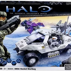 Hot Sale 🛒 Mega Bloks Halo The Authentic Collector's Series UNSC Rocket Warthog Set #96805 🌟