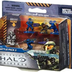 Best Pirce 🎉 Mega Bloks Halo Metal Series Battle Pack 2 Set #97035 [Damaged Package] 🌟