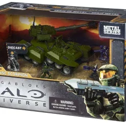 Discount ⌛ Mega Bloks Halo Metal Series UNSC Scorpion Set #97039 [Damaged Package] 😉