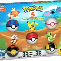 Best Sale 👍 Pokemon Cubone, Zubat, Caterpie, Magikarp & Pikachu Exclusive Poke Ball 5-Pack Set ❤️