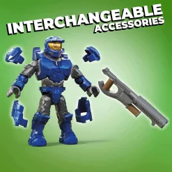 Hot Sale 🛒 Halo Blue Spartan Helmet Capture the Flag Set [Spartan Mark VI & Spartan Trailblazer Micro Figures!] 🥰 -Mega Bloks & Construx Store megagwy98 inset3