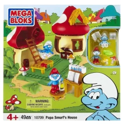 Deals ⭐ Mega Bloks The Smurfs Papa Smurf's House Set #10709 [Damaged Package] 🥰